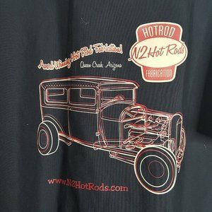 N2HotRods Hot Rods Fabrication Black Mechanics Cars Work Shirt Size 3XL